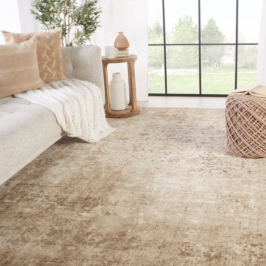Juliette JUT03 Rug by Jaipur Living in beige, taupe. Made from 65% wool, 35% rayon made from bamboo in a unique style.