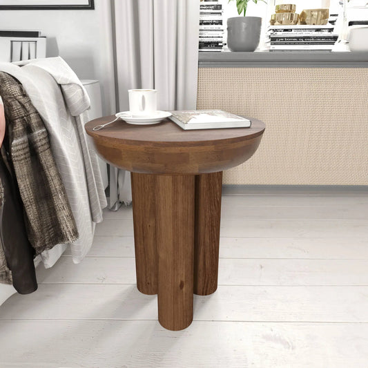 Wilder Side Table by LH Imports in dark brown and cinnamon. Made from mango, mango veneer, mdf in a unique style.