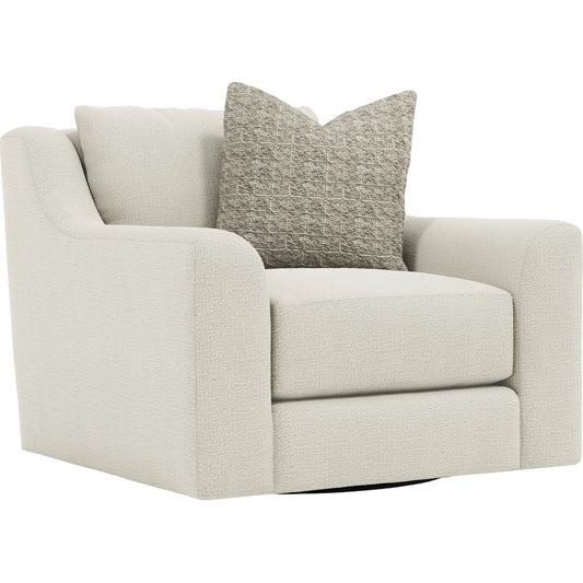 001 SI-2534161 | Primary Silo | Gabi Boucle Fabric Swivel Chair by Bernhardt in cream. Made from fabric in a unique style.