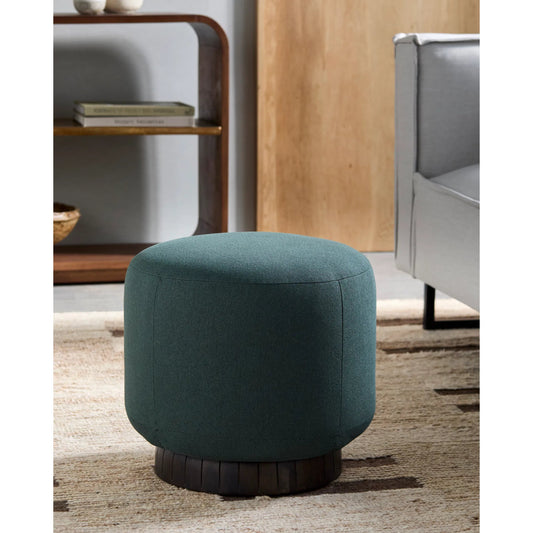 Jayde Ottoman - 528989 by Surya in brushed. Made from polyester, acacia, polyurethane foam in a modern style.