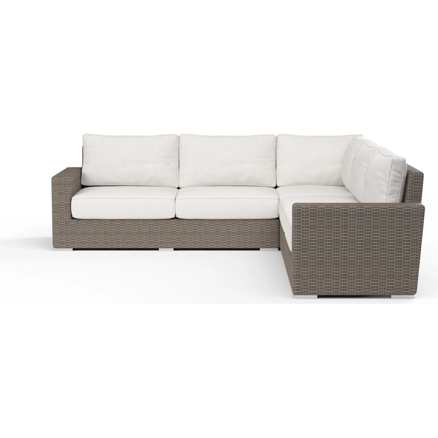 003 SI-2166801 | Additional Silo | Coronado Outdoor Sectional in Canvas by Sunset West in driftwood. Made from resin wicker in a modern style.