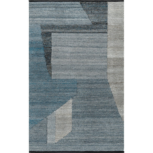 001 SI-2167495,SI-2167496,SI-2167497,SI-2167498 | Primary Silo | Jocelyn JYN-2300 Indoor/Outdoor Rug by Livabliss in slate gray, charcoal, steel blue, ash, ivory. Made from recycled pet yarn in a unique style.