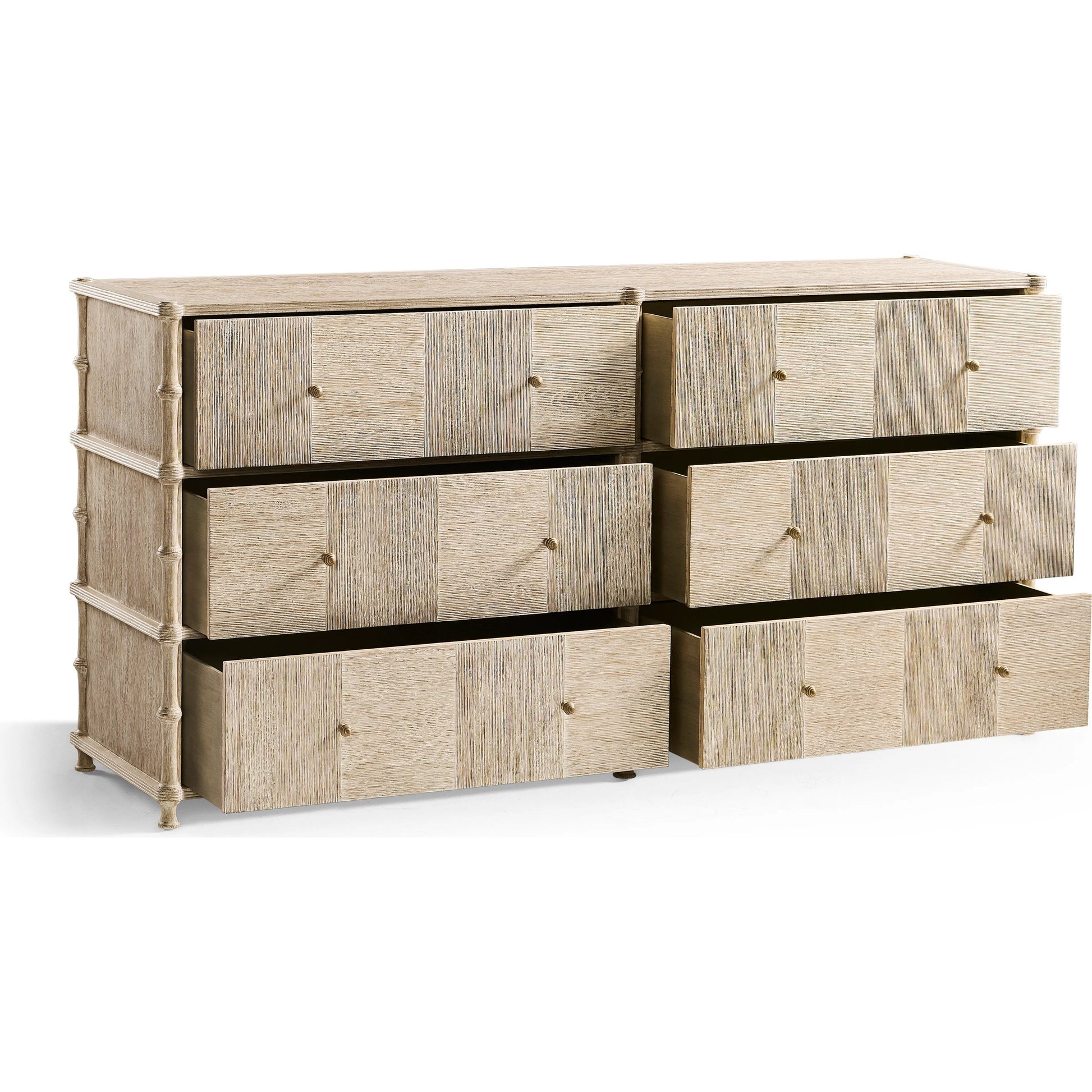 Bywater Dresser by Jonathan Charles in beige and washed acacia. Made from oak, aluminum, acacia veneer, beech in a transitional style.