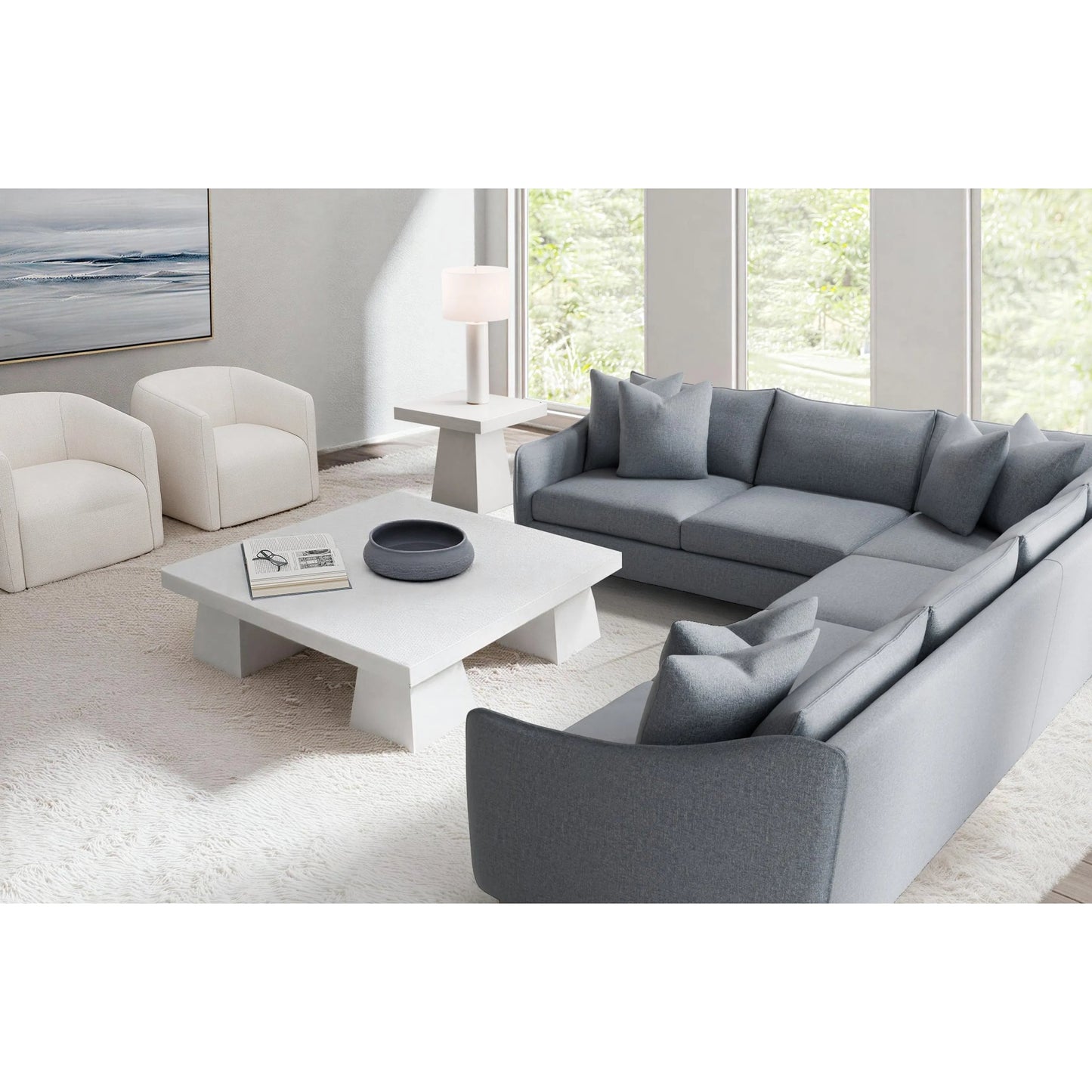 030 SI-2634466 | Lifestyle | Joli 4-Piece Fabric Sectional by Bernhardt in wdf, 789 portobello. Made from unique in a unique style.