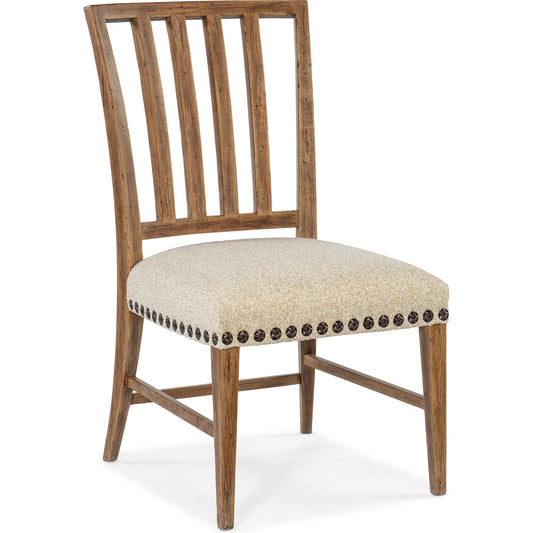 Big Sky Side Chair (Set of 2) by Hooker Furniture in beige. Made from wood, fabric, nailheads in a transitional style.