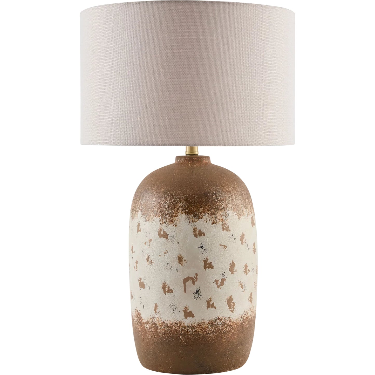 000 SI-2631652 | Primary Silo | Kaari Accent Table Lamp by Livabliss in metallic gold, brown, white, translucent and plated, painted. Made from ceramic, polyester, iron in a unique style.