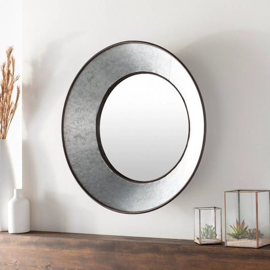 Katja Mirror - 23092 by Surya in metallic silver. Made from metal - iron in a modern style.