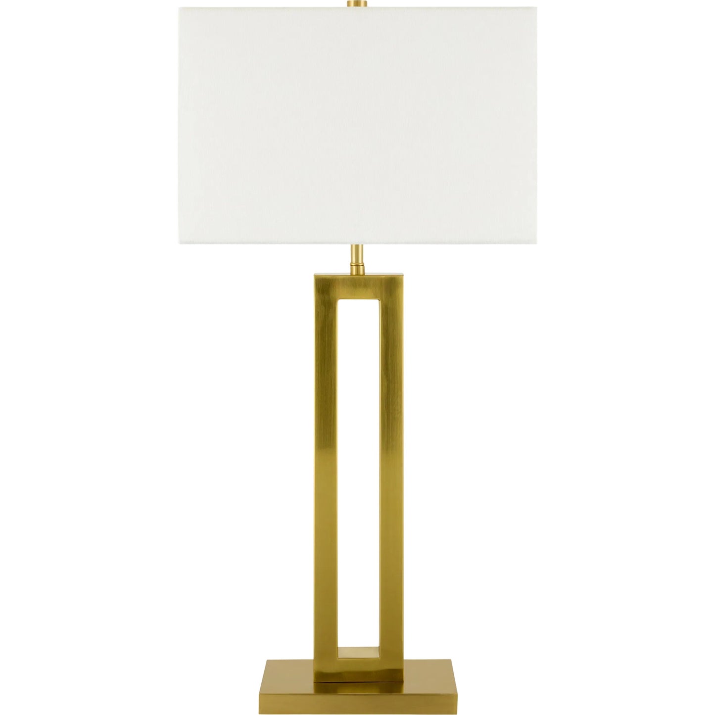 001 SI-2458989 | Primary Silo | Kirrama Accent Table Lamp by Surya in metallic brass, white, translucent. Made from iron, linen, polyester in a transitional style.