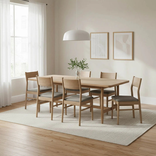 Kamelia Dining Table by LH Imports in sand. Made from unique in a transitional style.