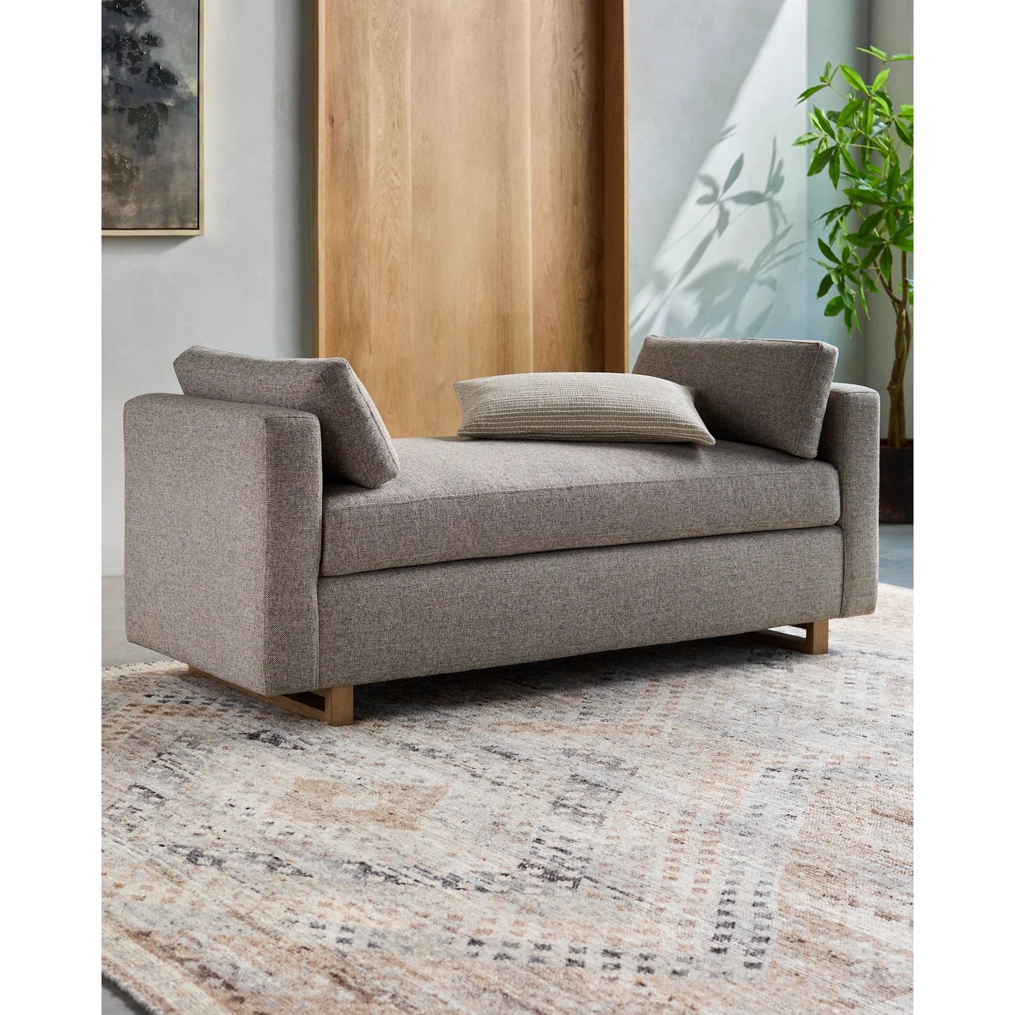 006 SI-2244523 | Lifestyle | Kaufmann Bench 541052 by Surya in 100% hand paintednatural. Made from polyester, ash wood, plywood, foam, dacron in a transitional style.