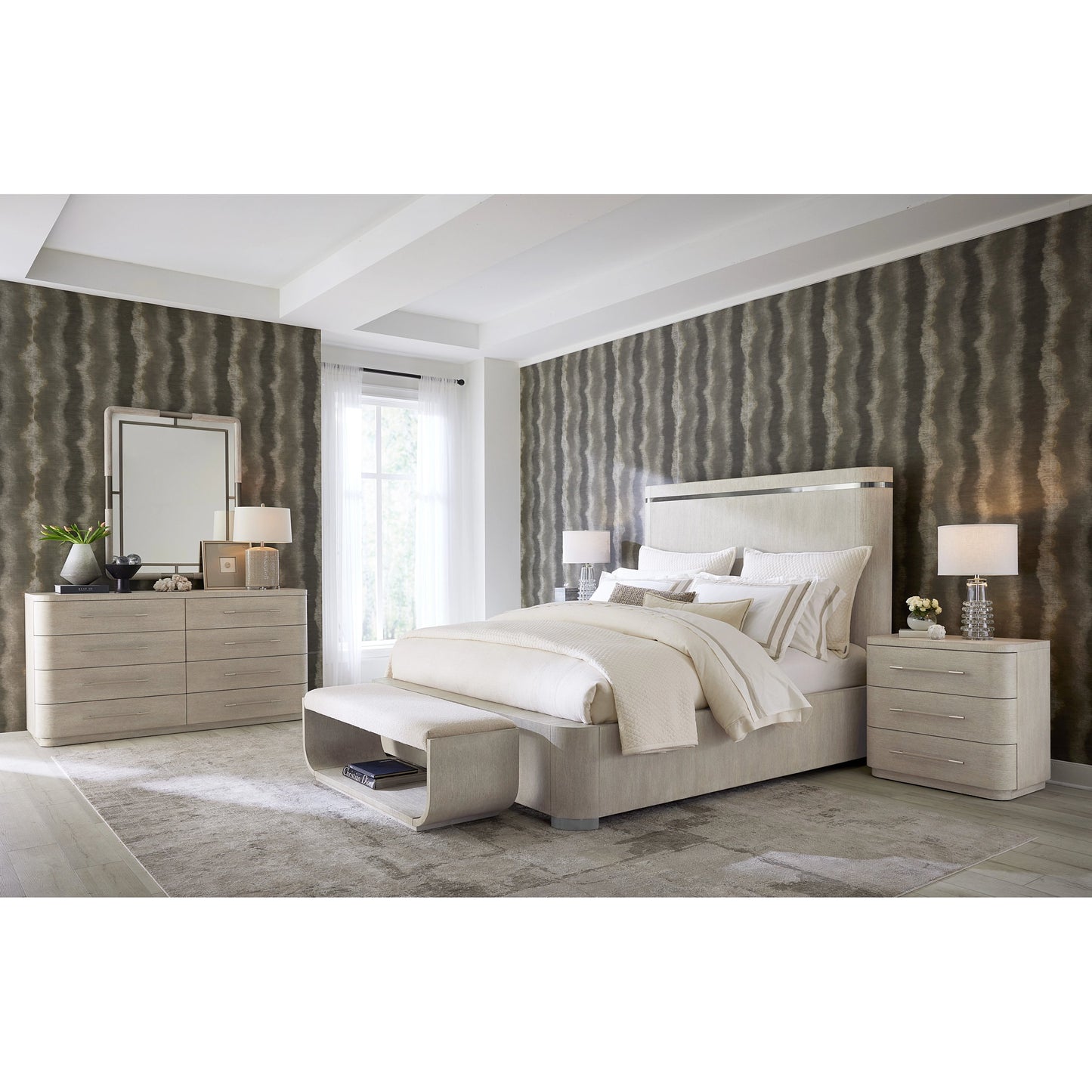 003 SI-2133669 | Lifestyle | Modern Mood Landscape Mirror by Hooker Furniture. Made from wood, mirror, metal in a modern style.