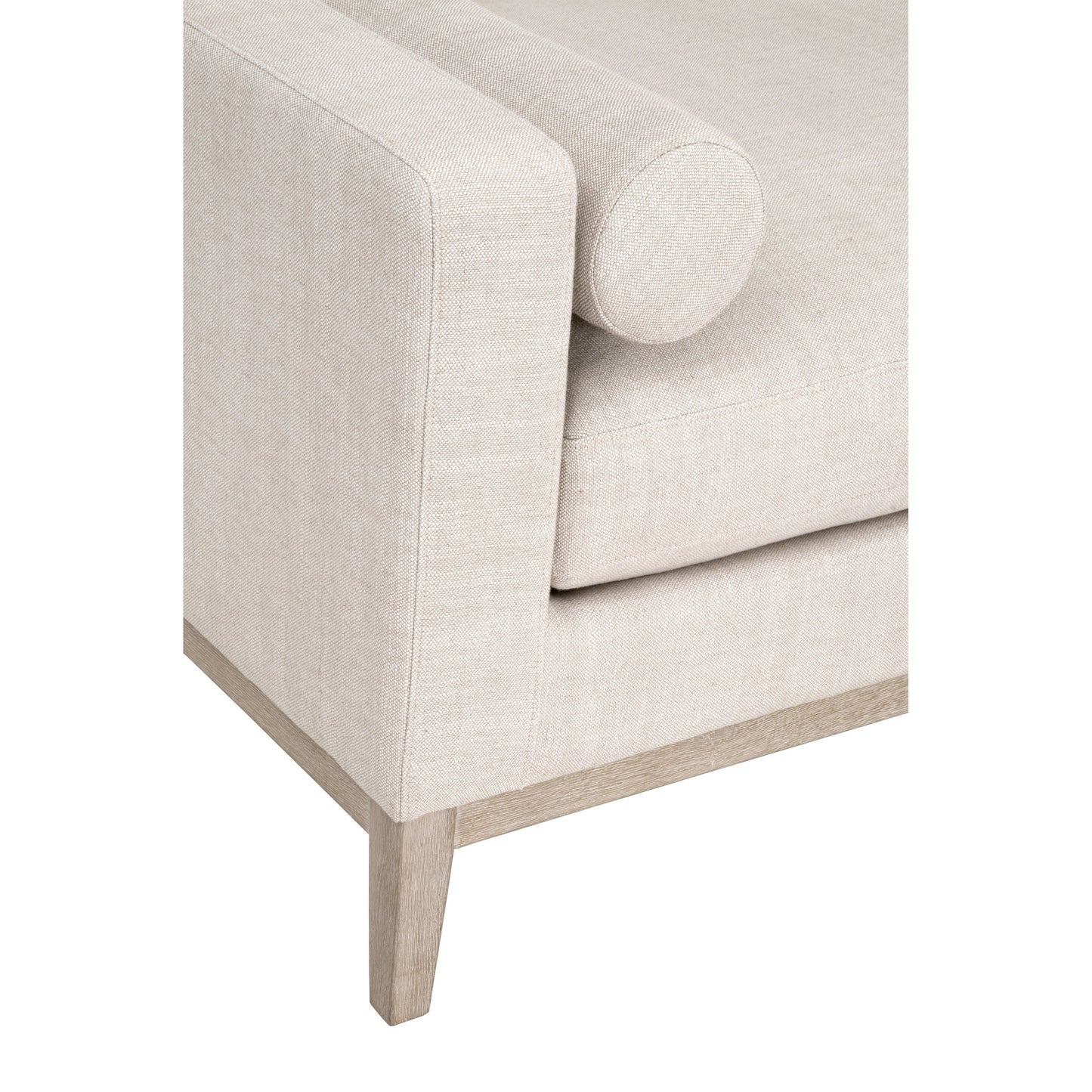 007 SI-1826871 | Additional Silo | Keaton Daybed by Essentials For Living in bisque and natural gray, bisque. Made from solid oak wood, 55% linen, 45% polyester fabric, foam in a modern style.