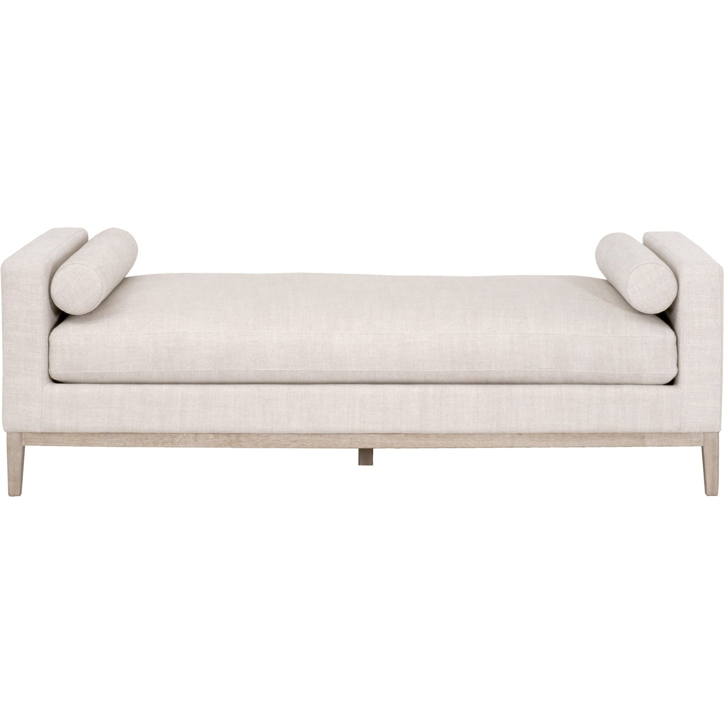 002 SI-1826871 | Additional Silo | Keaton Daybed by Essentials For Living in bisque and natural gray, bisque. Made from solid oak wood, 55% linen, 45% polyester fabric, foam in a modern style.