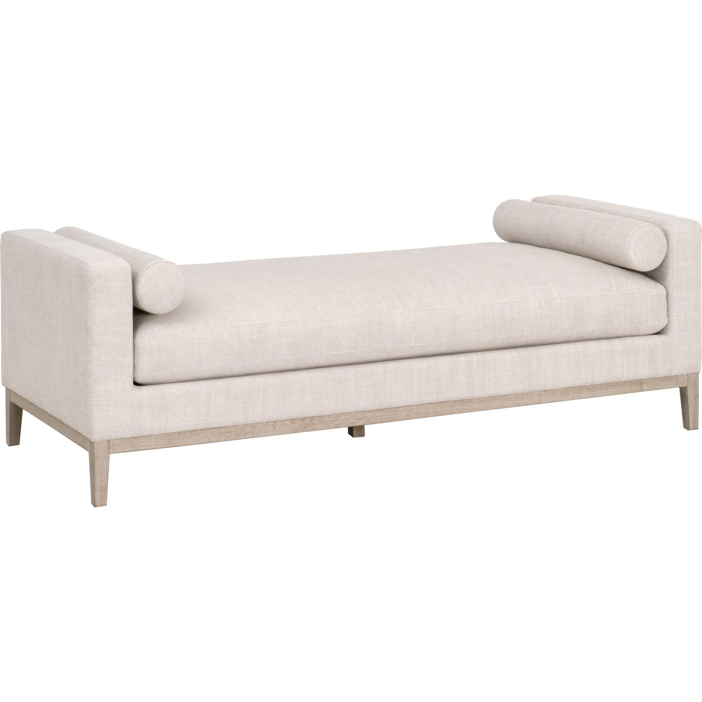 001 SI-1826871 | Additional Silo | Keaton Daybed by Essentials For Living in bisque and natural gray, bisque. Made from solid oak wood, 55% linen, 45% polyester fabric, foam in a modern style.