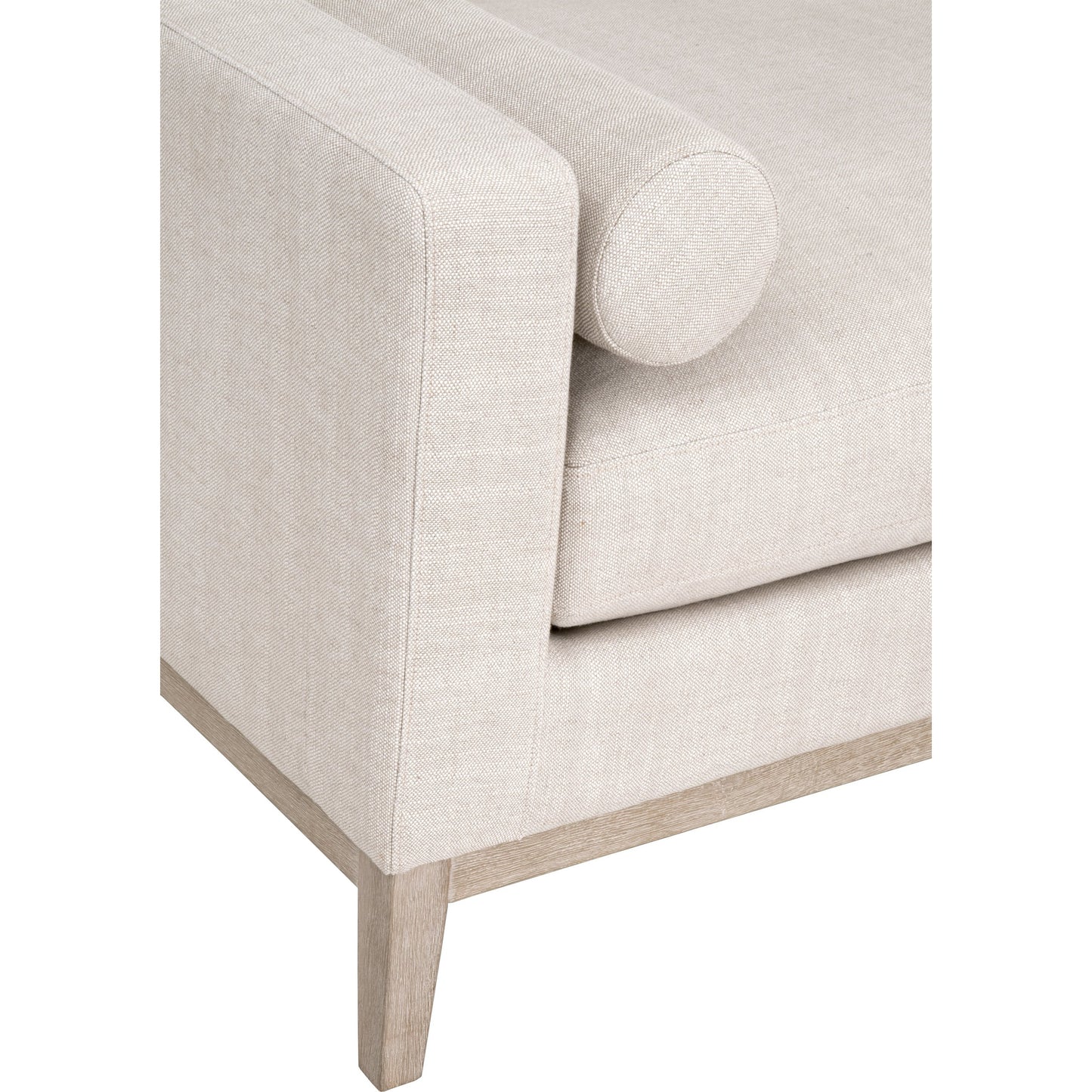 005 SI-1826871 | Additional Silo | Keaton Daybed by Essentials For Living in bisque and natural gray, bisque. Made from solid oak wood, 55% linen, 45% polyester fabric, foam in a modern style.