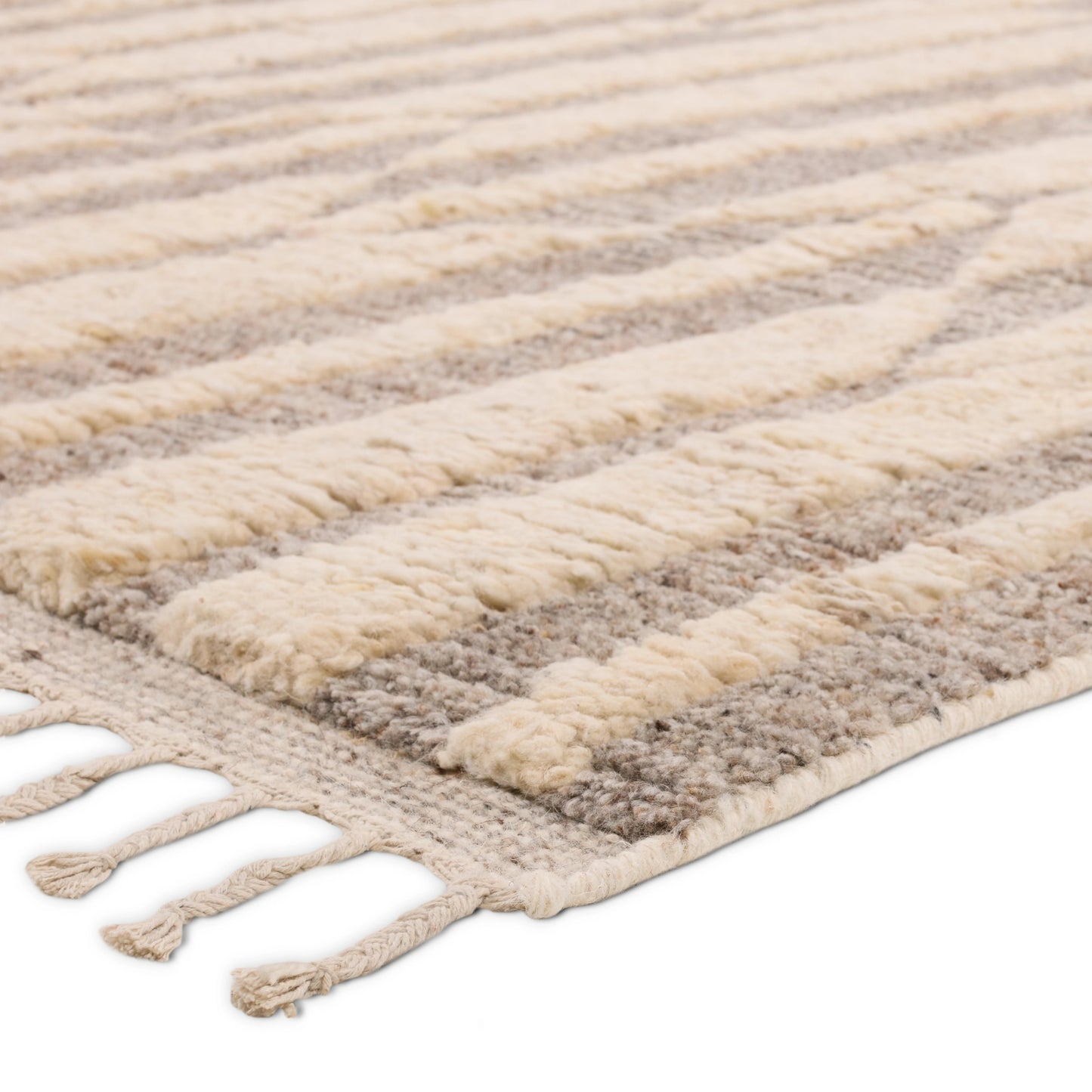 002 SI-2123591,SI-2123592,SI-2123593,SI-2123594 | Closeup | Keoka Quest KEO12 Rug by Jaipur Living in cream, gray. Made from 90% wool, 10% cotton in a unique style.