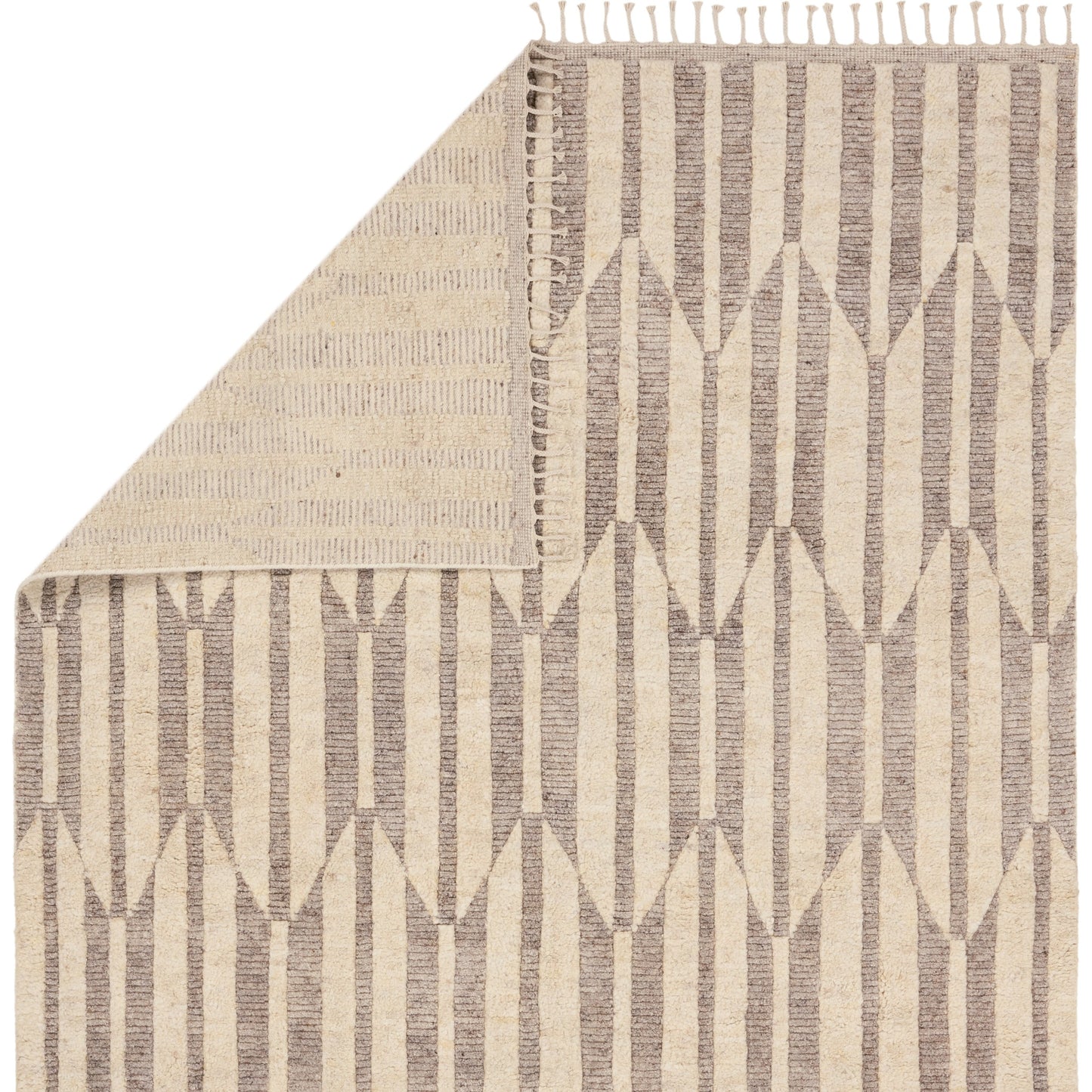 003 SI-2123591,SI-2123592,SI-2123593,SI-2123594 | Closeup | Keoka Quest KEO12 Rug by Jaipur Living in cream, gray. Made from 90% wool, 10% cotton in a unique style.