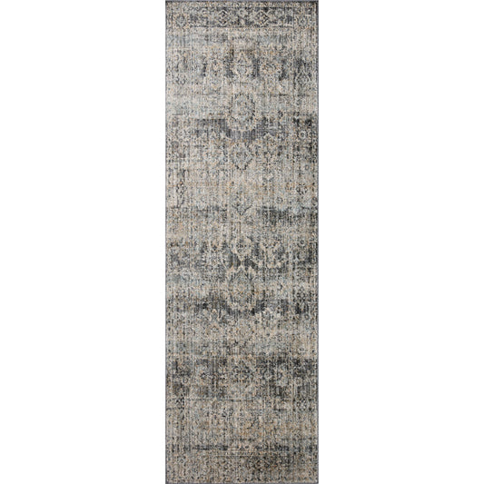 Katherine KES-05 Rug by Jean Stoffer x Loloi in graphite, jade. Made from 100% polyester in a unique style.