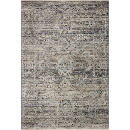 Katherine KES-05 Rug by Jean Stoffer x Loloi in graphite, jade. Made from 100% polyester in a unique style.