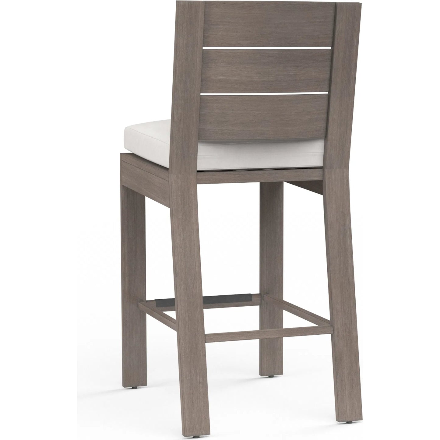 002 SI-2166952 | Additional Silo | Laguna Outdoor Barstool in Canvas Flax by Sunset West in driftwood. Made from aluminum in a modern style.