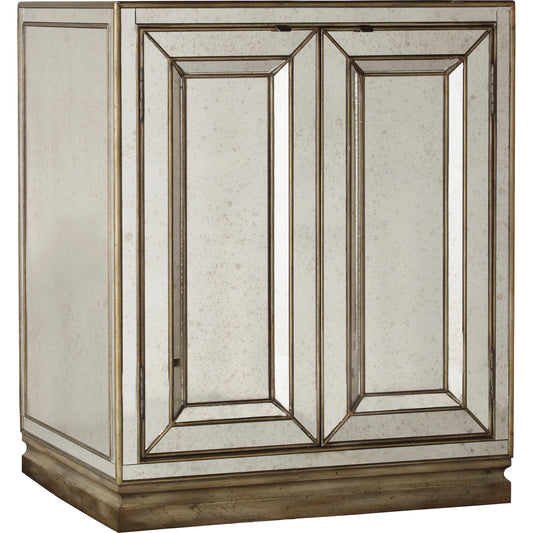 001 SI-1749645 | Primary Silo | Sanctuary Mirrored Nightstand by Hooker Furniture in visage. Made from mirror in a modern style.