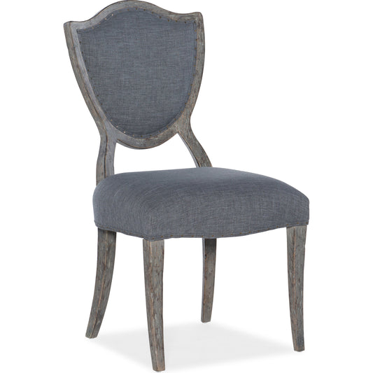 Beaumont Shield Chair (Set of 2) by Hooker Furniture in grey and shale, slate. Made from fabric in a transitional style.