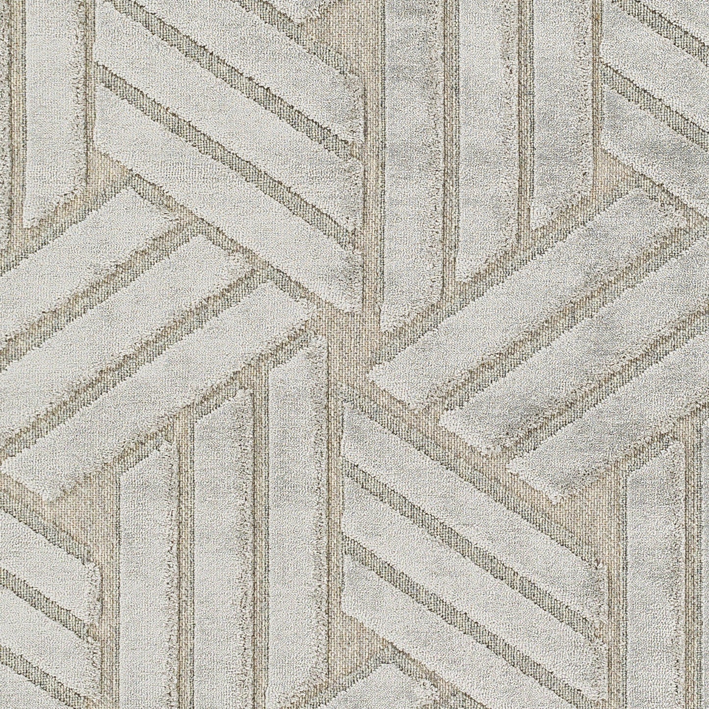 006 SI-1884265,SI-1884269 | Closeup | Kingston Rug - 29824 by Livabliss in gray, medium gray. Made from 51% viscose, 49% wool in a unique style.