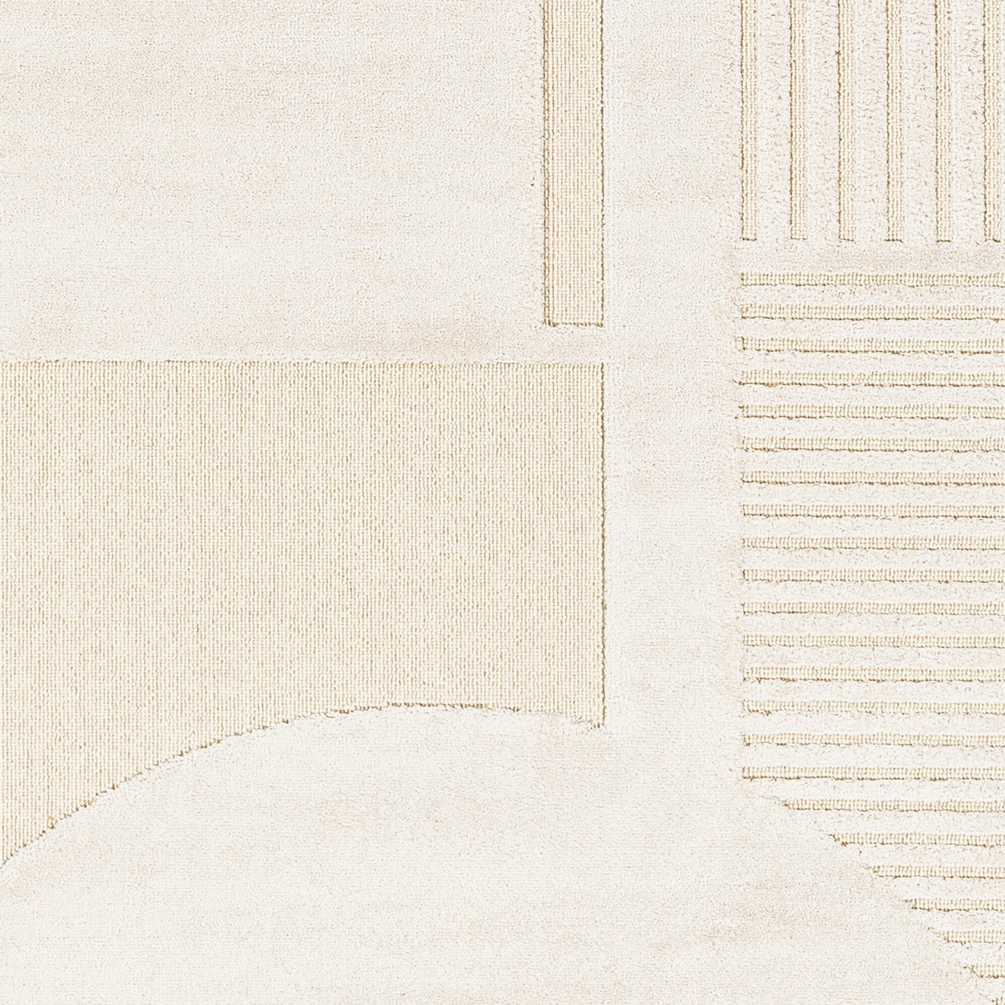006 SI-1884296 | Closeup | Kingston Rug - 29828 by Livabliss in cream, light beige. Made from 51% viscose, 49% wool in a unique style.