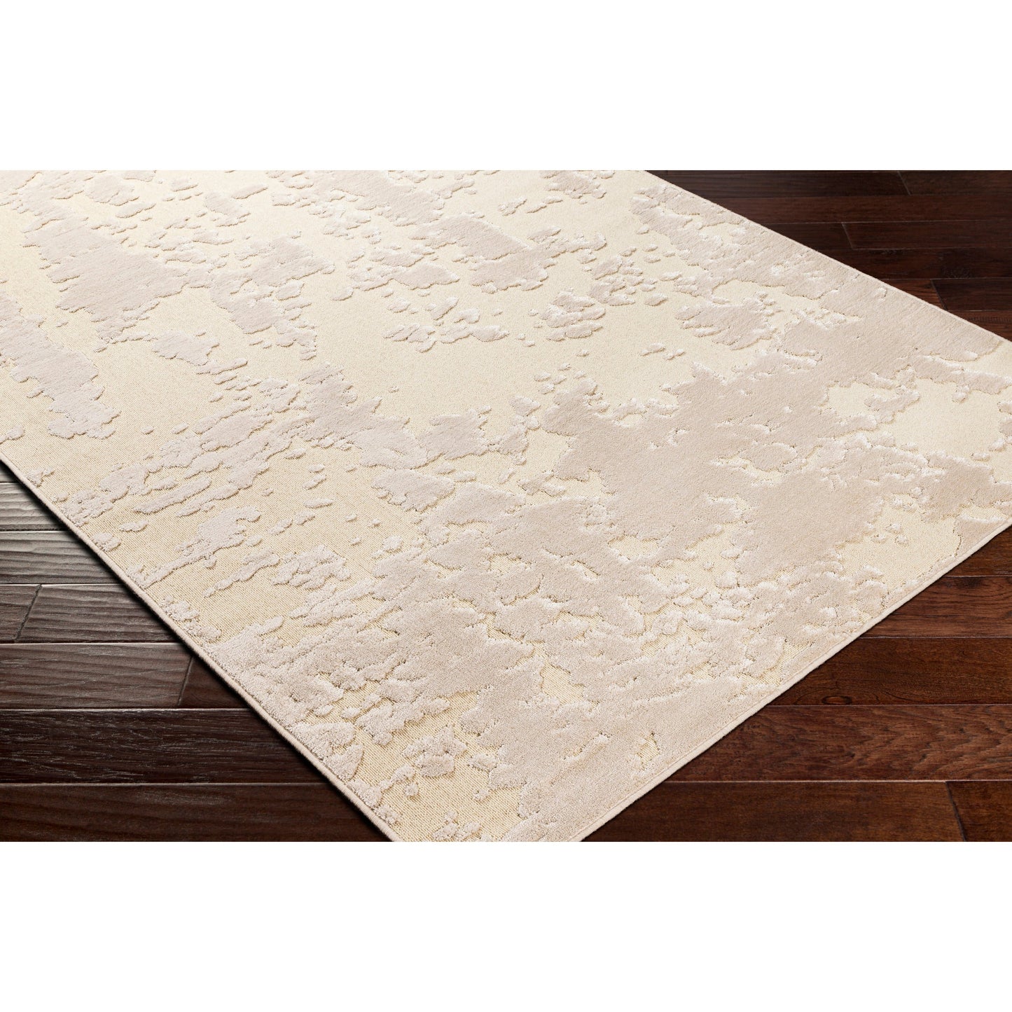 002 SI-1884310 | Closeup | Kingston Rug - 29830 by Livabliss in cream, light beige. Made from 51% viscose, 49% wool in a unique style.
