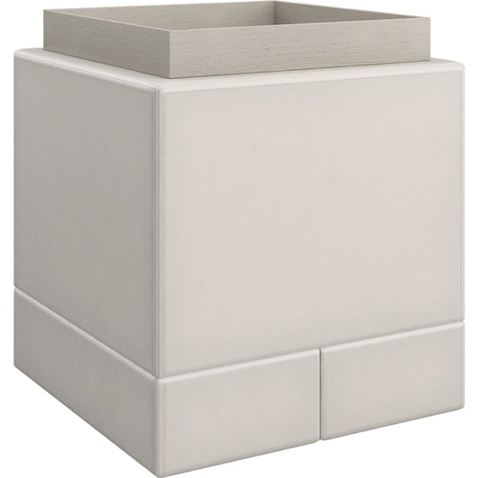 001 SI-2095957 | Primary Silo | Bindi Side Table by Caracole in taupe and fossil. Made from ash, oak in a modern style.