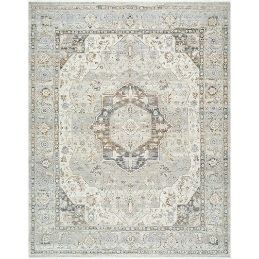 Khorasan Rug - 526839 by Surya in ivory, taupe, slate gray, dusty blue, sandstone. Made from wool in a unique style.