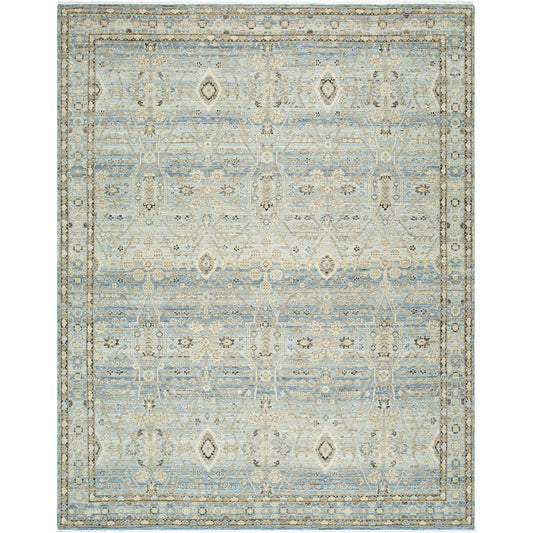 Khorasan Rug - 526849 by Surya in sky blue, sandstone, ivory, slate gray, taupe. Made from face: 100% wool, warp: 100% cotton in a unique style.