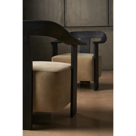 Luca Accent Chair by Caracole in basalt. Made from ash, oak in a modern style.