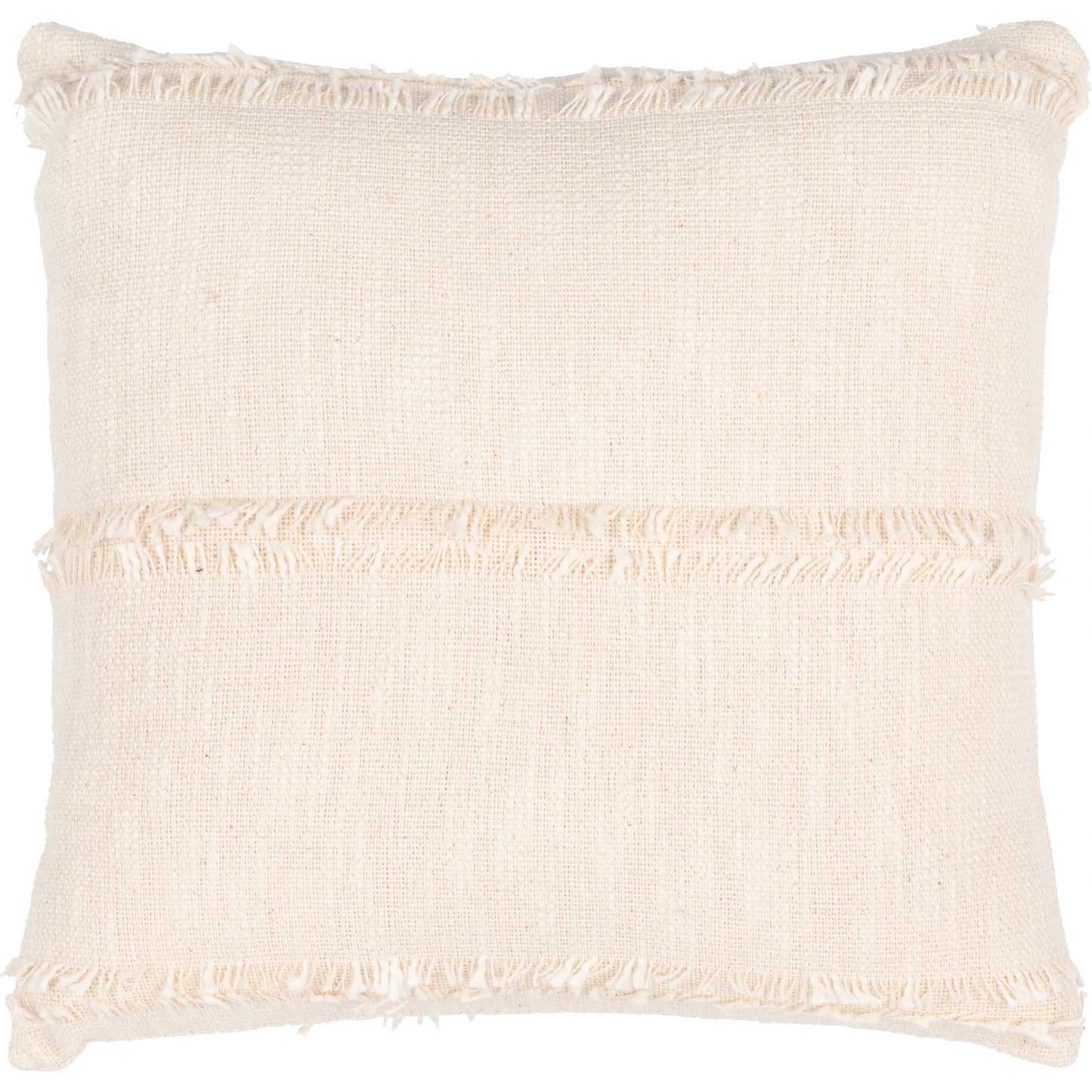 002 SI-1884226,SI-1884227,SI-1884228,SI-1884229,SI-1884230,SI-1884231 | Additional Silo | Kiefer Pillow - 5879 by Surya in cream. Made from 100% cotton in a cottage & farmhouse style.