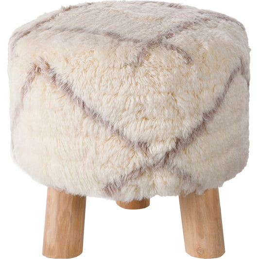 Kiarah - 31045 by Surya in cream, tan, brown. Made from top: wool, base: manufactured wood, base: wood in a modern style.
