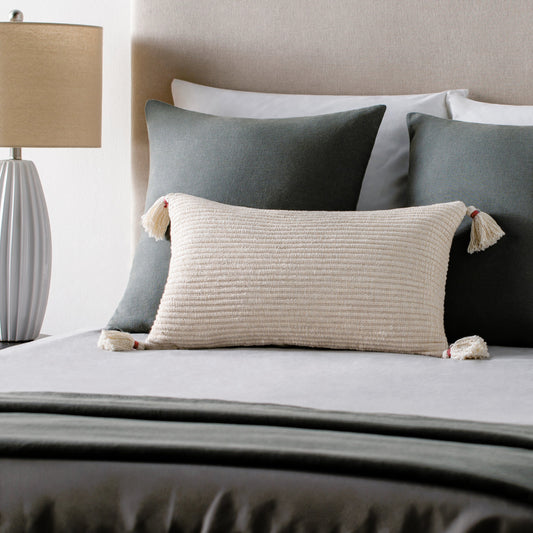 Kiruna Pillow - 31388 by Surya in taupe. Made from front: 100% cotton, back: 100% cotton in a modern style.