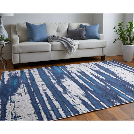 Indio Rug - 39GZF by Feizy in ivory, blue, gray. Made from unique in a unique style.