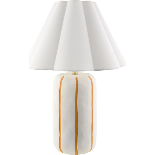 001 SI-2529059 | Primary Silo | Kinki Accent Table Lamp by Livabliss in hand painted. Made from ceramic, linen, polyester, iron in a unique style.