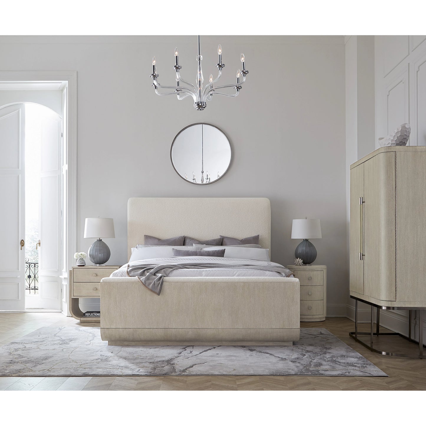 007 SI-2133687 | Lifestyle | Modern Mood Round Nightstand by Hooker Furniture. Made from oak veneers in a modern style.