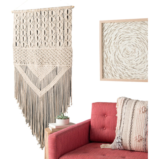 Kahlo - 21993 by Livabliss in cream. Made from 100% cotton, 100% wood - pine in a eclectic & global style.