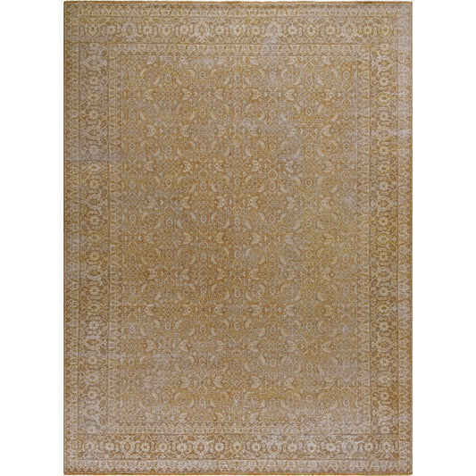 Kerman Rug - 533309 by Surya in goldenrod, taupe, ivory. Made from wool in a unique style.