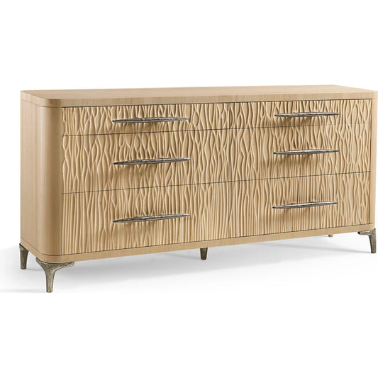 Water Clapotis Danish Cord Double Dresser by Jonathan Charles in beige. Made from unique in a transitional style.