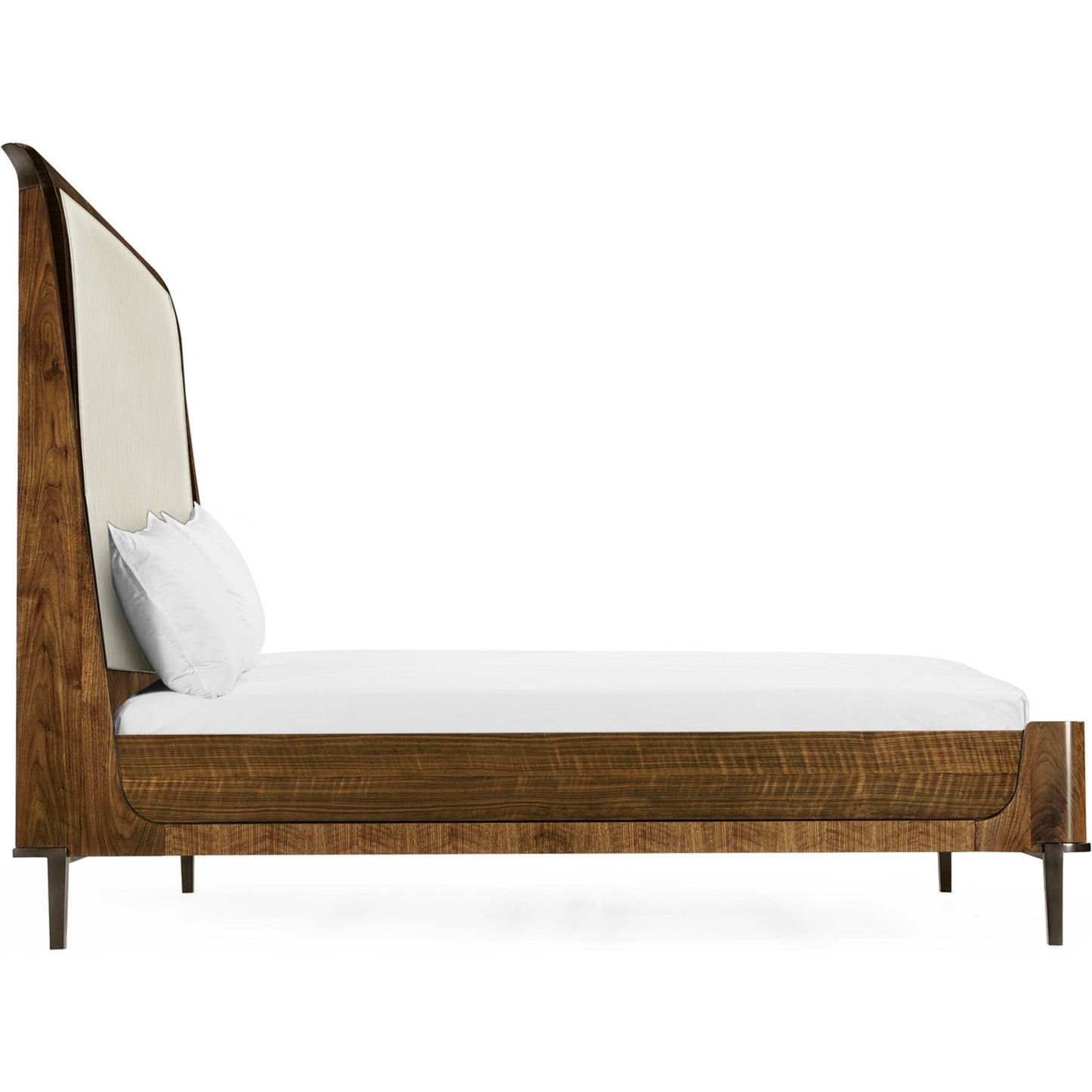 003 SI-1991096 | Additional Silo | Toulouse Upholstered Bed by Jonathan Charles in walnut. Made from walnut quarter figured veneer in a modern style.
