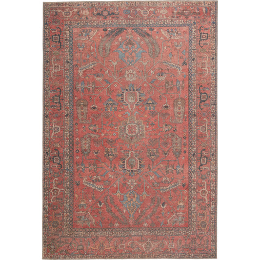 Kindred KND08 Rug by Jaipur Living in red, blue. Made from 100% polyester in a unique style.