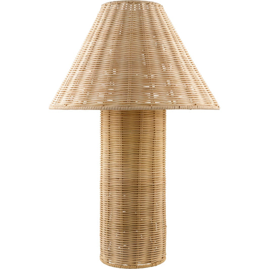 Kenna Accent Table Lamp - 535764 by Surya in beige, translucent and natural. Made from rattan in a rustic style.