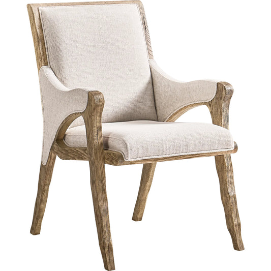 Echo Canyon Upholstered Arm Chair by Jonathan Charles in faded oak. Made from oak in a traditional style.