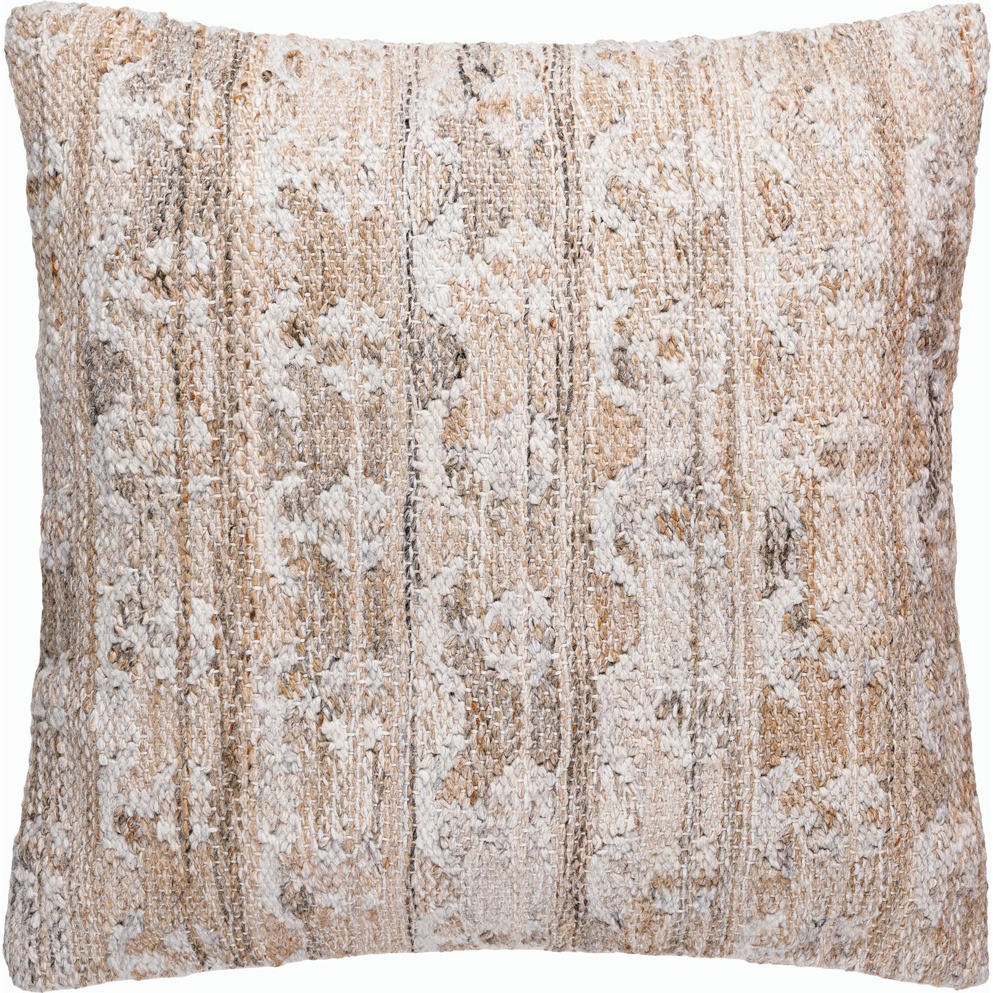 001 SI-2165163,SI-2165164,SI-2165165,SI-2165166,SI-2165167,SI-2165168 | Primary Silo | Kobe Accent Pillow - 533815 by Surya in tan, off-white, gray. Made from recycled pet yarn, polyester in a traditional style.