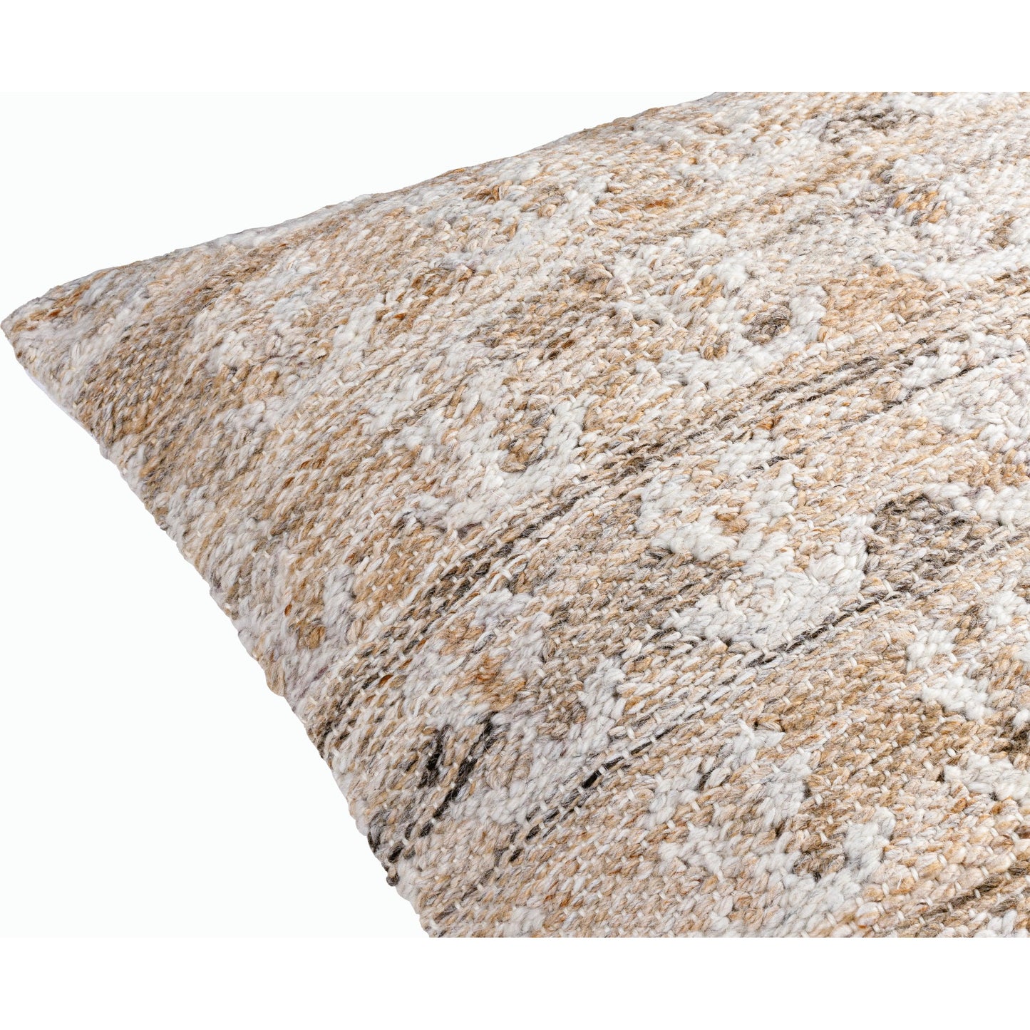 002 SI-2165163,SI-2165164,SI-2165165,SI-2165166,SI-2165167,SI-2165168 | Closeup | Kobe Accent Pillow - 533815 by Surya in tan, off-white, gray. Made from recycled pet yarn, polyester in a traditional style.