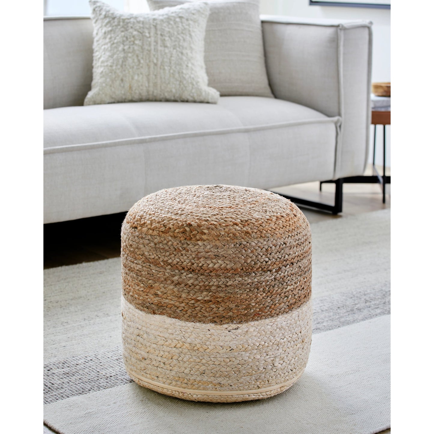 003 SR-880450 | Lifestyle | Kona - 25852 by Surya in khaki, ivory. Made from 100% jute, 100% polybeads in a eclectic & global style.