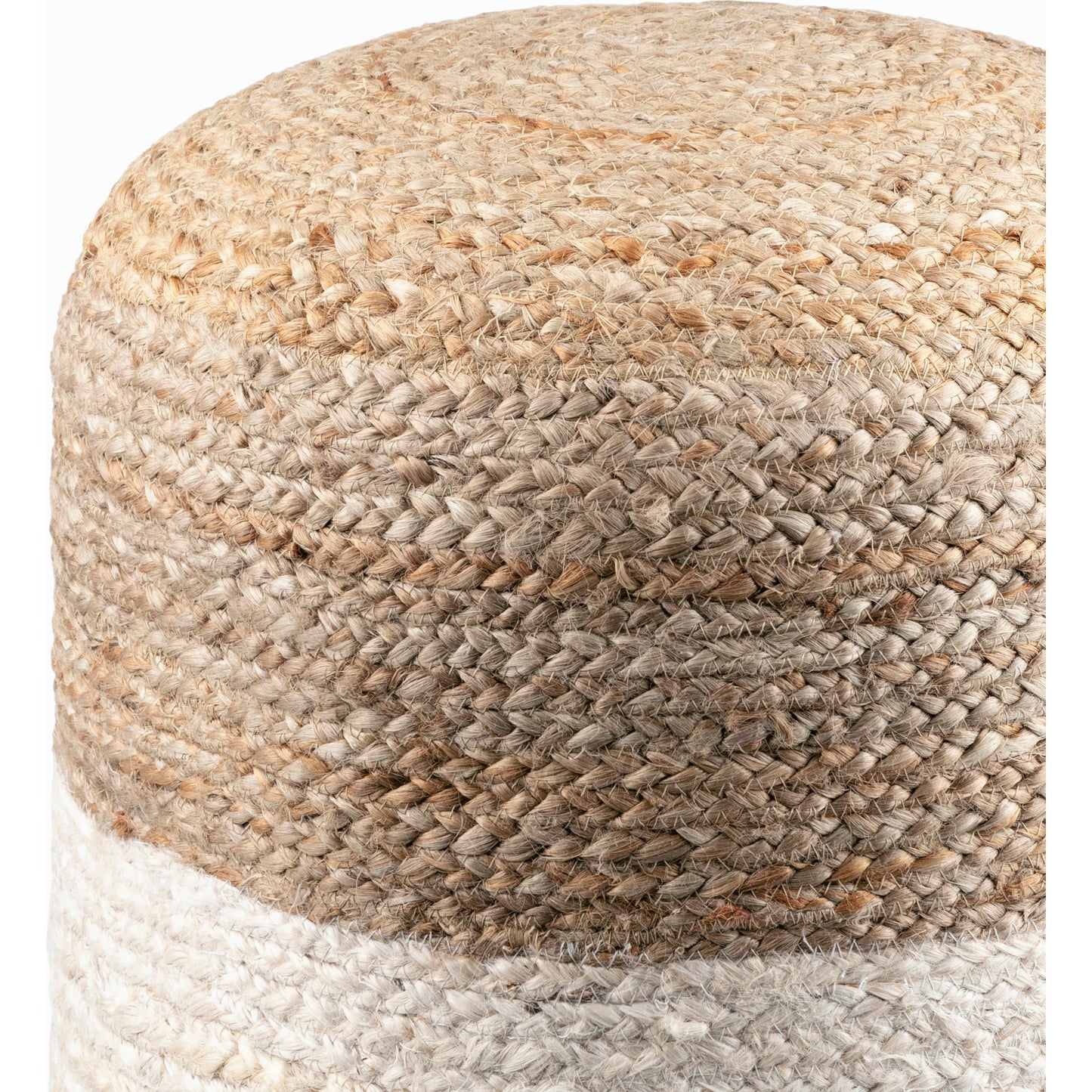 002 SR-880450 | Closeup | Kona - 25852 by Surya in khaki, ivory. Made from 100% jute, 100% polybeads in a eclectic & global style.